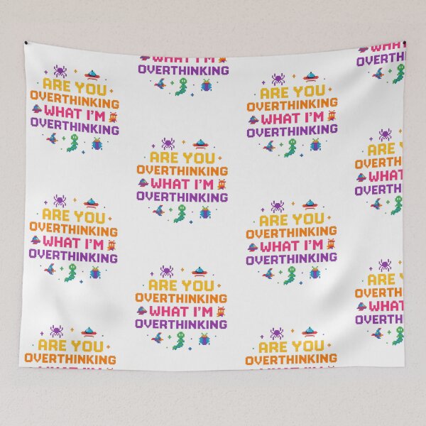 Item preview, Are You Overthinking What I’m Overthinking Retro Gaming Style Pixel Art Design designed and sold by Lunaria Arts.