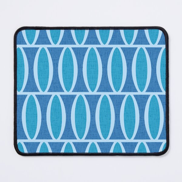 Item preview, Mid Century Modern Geometric Oval Pattern Blue 964 designed and sold by tonymagnerart.