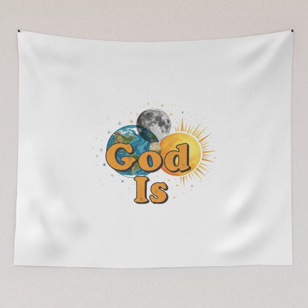 Item preview, God Is Earth, Sun & Moon Art  designed and sold by Faithloveshop.