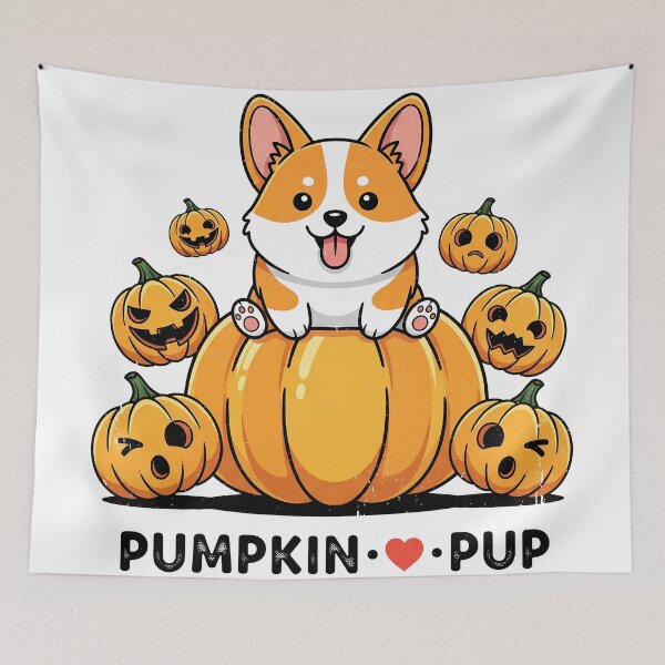 Item preview, Chibi Corgi on Pumpkin Halloween Vector designed and sold by zoughlal.