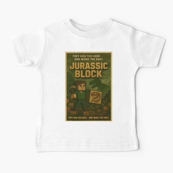 Item preview, JURASSIC BLOCK – Pixel Fossil Adventure Poster designed and sold by WhisperFrame.