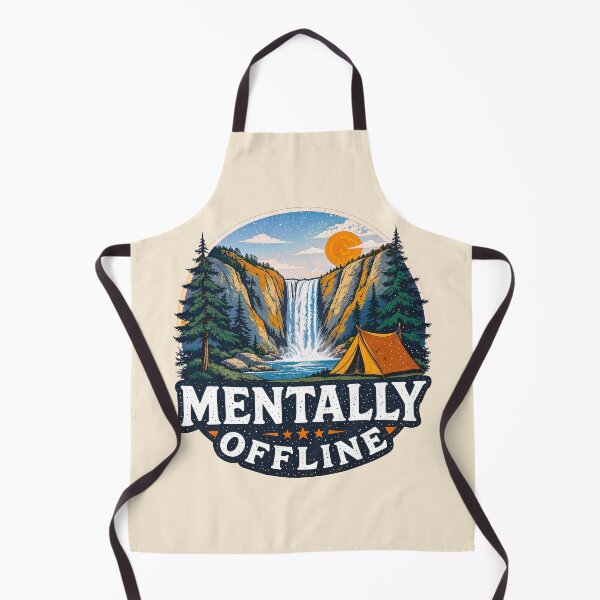 Item preview, Waterfall Retro Mountain Sunset | Hiking, Camping & Nature Adventure Graphic Tee designed and sold by AngelottiCR.