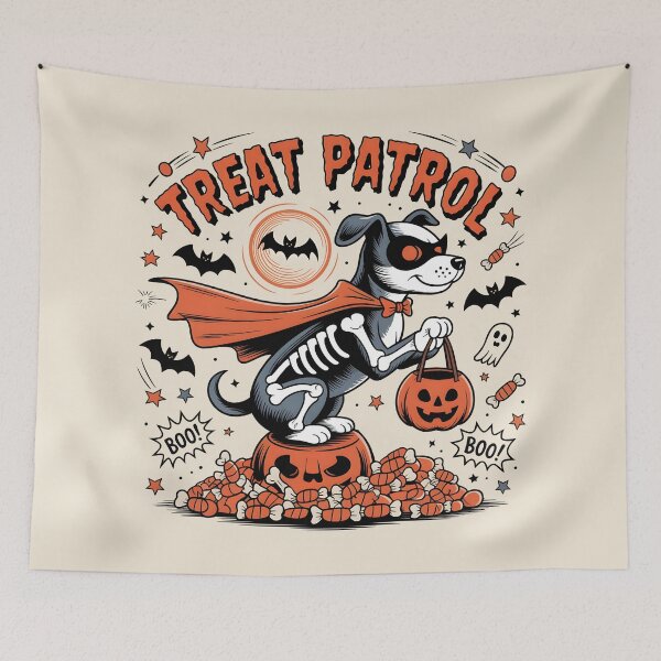 Item preview, Spooky Hero Dog – Treat Patrol Halloween Design designed and sold by lalasine.story.