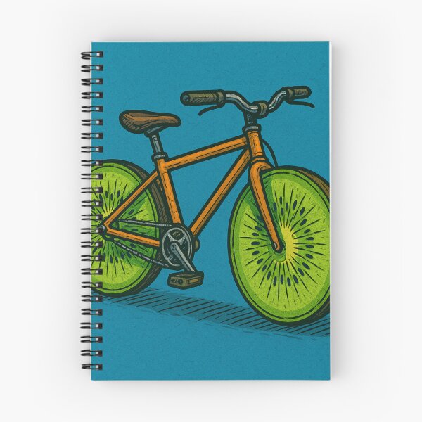 Item preview, Kiwi-Wheeled Bicycle – Whimsical Fruit-Themed Illustration designed and sold by Pagros.