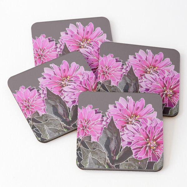 Item preview, Pink Dahlia Doodles designed and sold by Friday-Violet.