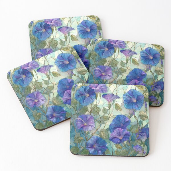 Artikelvorschau, Jugendstil-Muster mit Prunkwinden-Blumen entworfen und verkauft von PurpleAdventure.