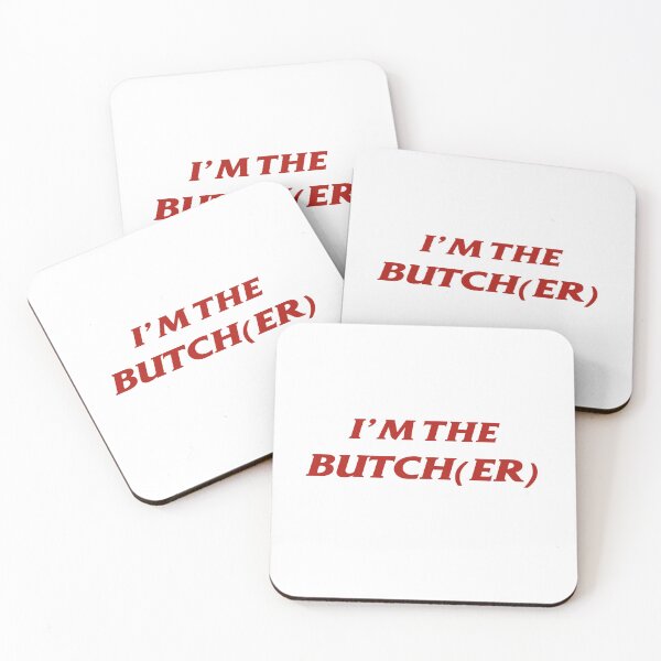 Item preview, I'm The Butch(er) / I Did The Butch(er) - red text designed and sold by incloudines.