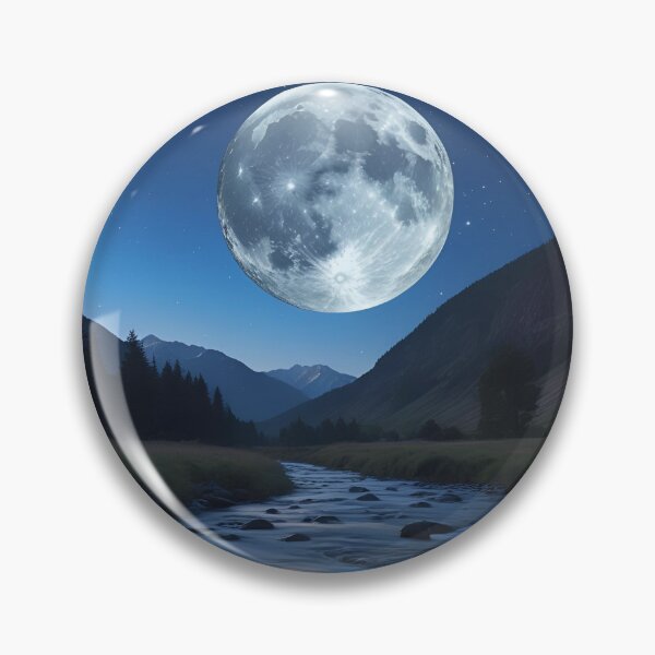 Item preview, Moon, Mountain & Stream designed and sold by RisingWolfStudio.