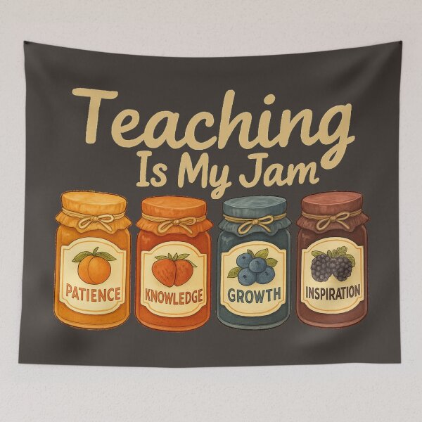 Item preview, Teaching is My Jam Cute Fruit Jar Teacher Cottagecore Vintage designed and sold by SunfullyYours.