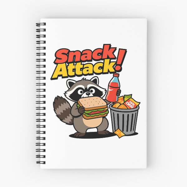 Item preview, Snack Attack – Funny Hungry Raccoon Cartoon T-Shirt for Food Lovers designed and sold by Uglyandcute.