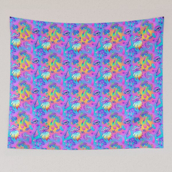 Item preview, Pastel Magic Mushrooms Hippie Flip Festival Flag designed and sold by FestDrip.