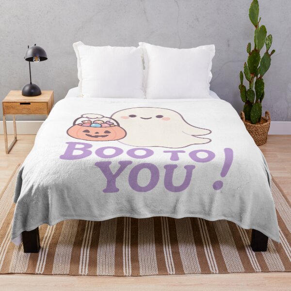 Item preview, Cartoon Ghost with Pastel Pumpkin Bucket Full of Candy T-Shirt - Cute Halloween Design designed and sold by PrintCreations9.