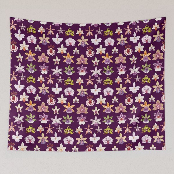 Item preview, ORCHIDACEAE 2-maroon designed and sold by BEATRIZ ABAITUA.