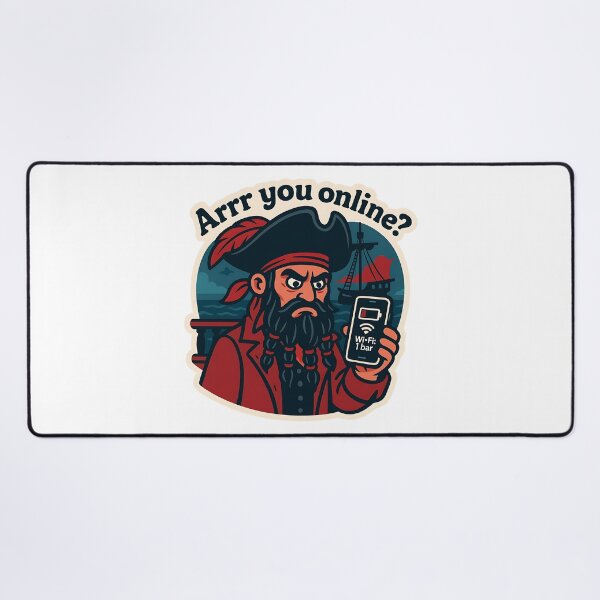 Item preview, Arrr You Online? – Pirate Humor designed and sold by Cheerioza.