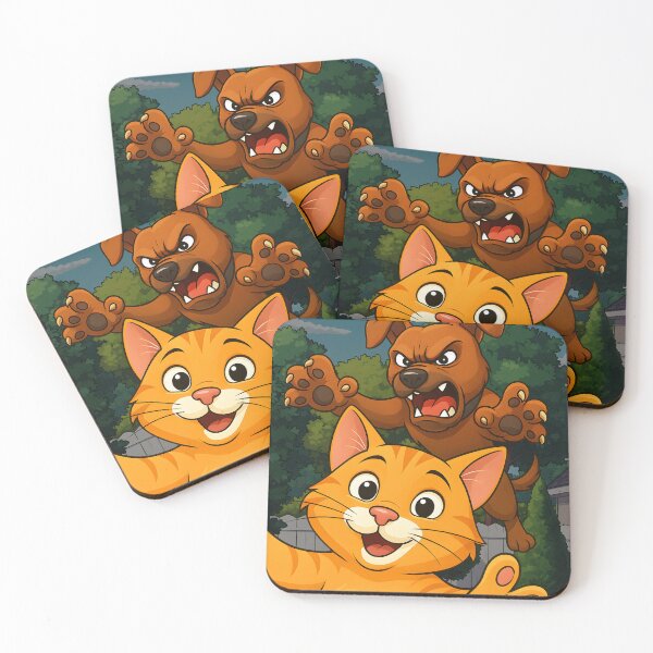 Item preview, The Selfie Showdown Cat and Dog designed and sold by Frog Level Treasures.