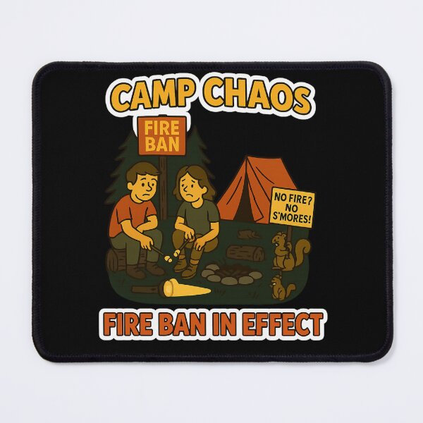 Item preview, Camp Chaos – Fire Ban in Effect designed and sold by Camp Chaos by Wharf Wreckers.