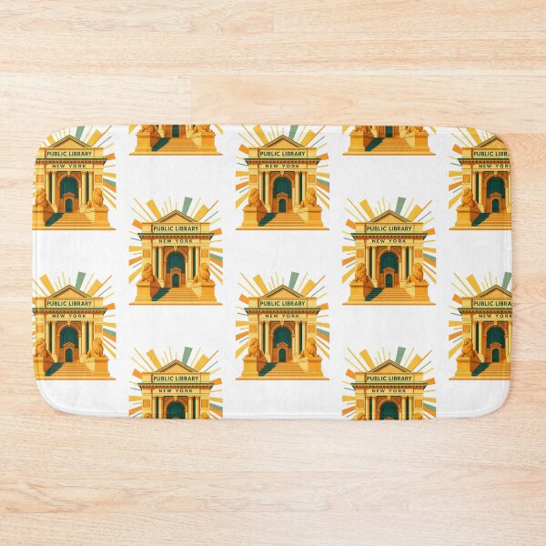 Artikelvorschau, Greetings from NEW YORK CITY - PUBLIC LIBRARY - Retro Vintage Design entworfen und verkauft von Earth Celebration Designs.
