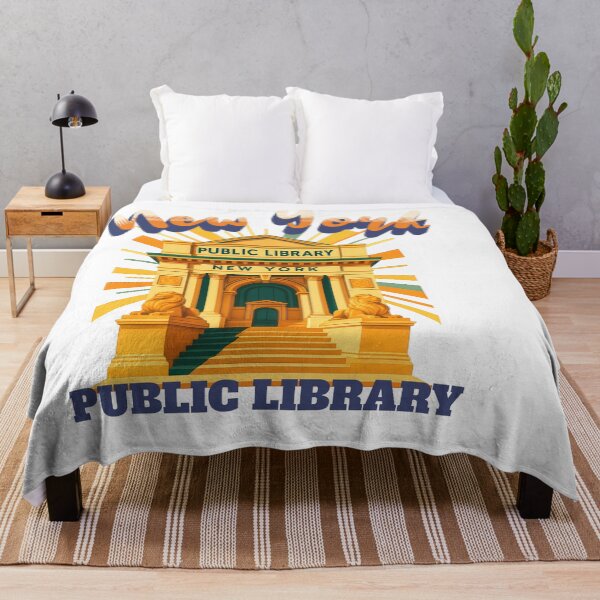 Artikelvorschau, Greetings from NEW YORK CITY - PUBLIC LIBRARY - Retro Vintage Design entworfen und verkauft von Earth Celebration Designs.