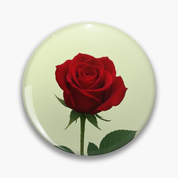 Item preview, red rose with stem and leaves designed and sold by Amser77.