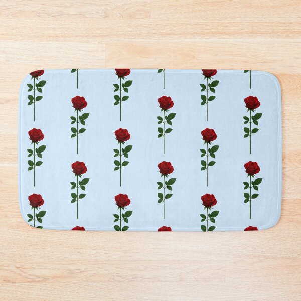 Item preview, red rose with stem and leaves designed and sold by Amser77.