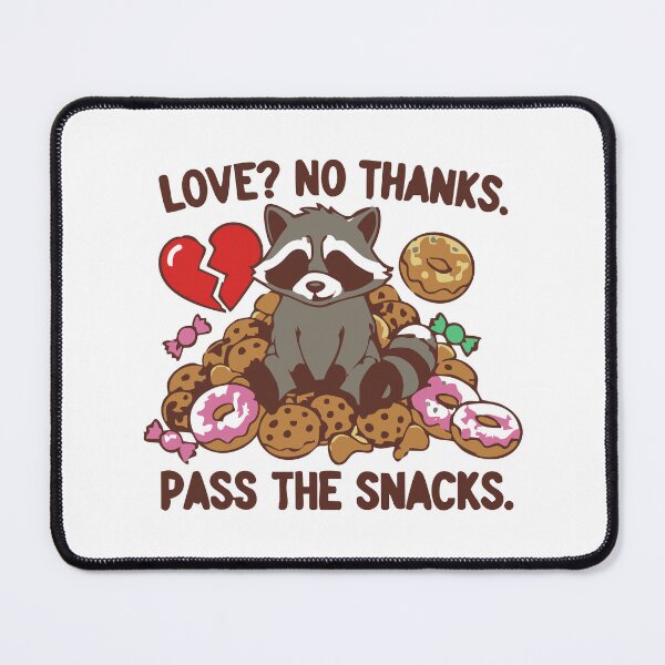 Item preview, Anti-Valentine Snack Attack – Funny Hungry Raccoon T-Shirt designed and sold by Uglyandcute.