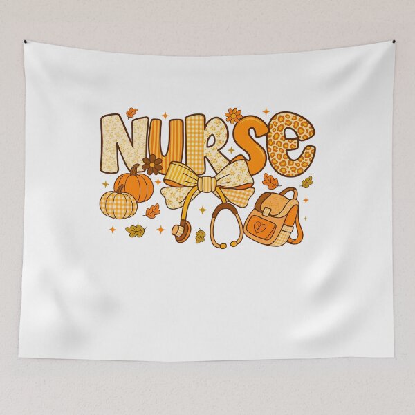 Item preview, Fall Nurse design with Pumpkins and Stethoscope designed and sold by tigger shop.
