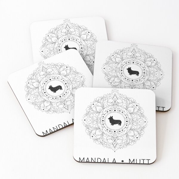 Item preview, Corgi Mandala Single-Line Art Vector designed and sold by zoughlal.