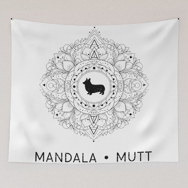 Item preview, Corgi Mandala Single-Line Art Vector designed and sold by zoughlal.