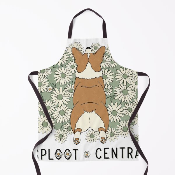 Item preview, Corgi Sploot Pose with Daisy Bed Illustration designed and sold by zoughlal.