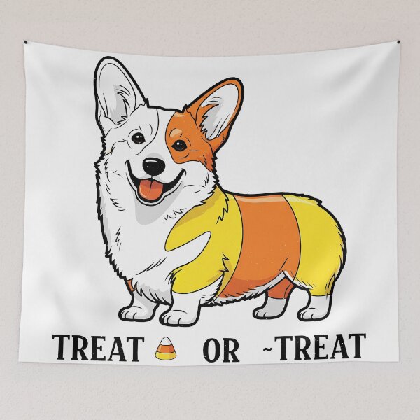Item preview, Candy Corn Colored Corgi Halloween Design designed and sold by zoughlal.