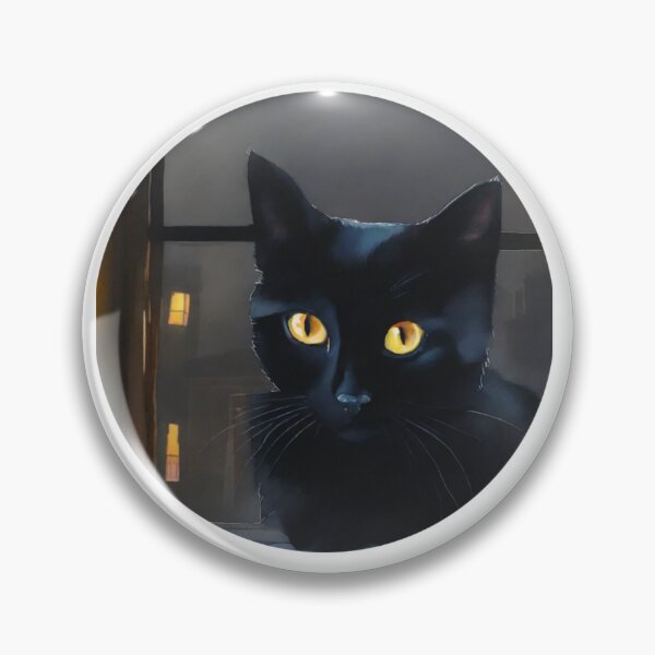 Item preview, Retrato de Gato Negro Enigmático | Acuarela Digital | Enigmatic Black Cat Portrait designed and sold by ElBotiquindeBru.