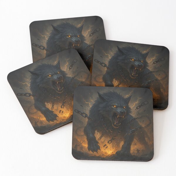 Item preview, Fenrir Unchained – Epic Norse Mythology Fantasy Art designed and sold by NorseDrip.