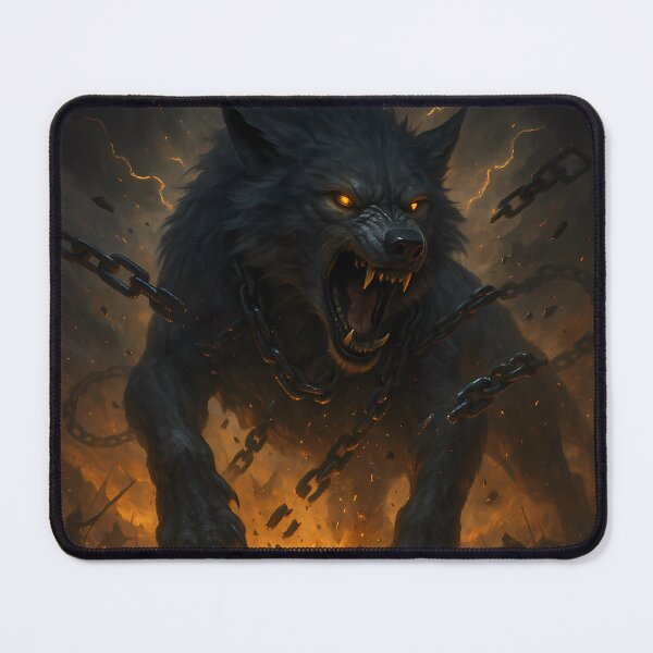 Item preview, Fenrir Unchained – Epic Norse Mythology Fantasy Art designed and sold by NorseDrip.
