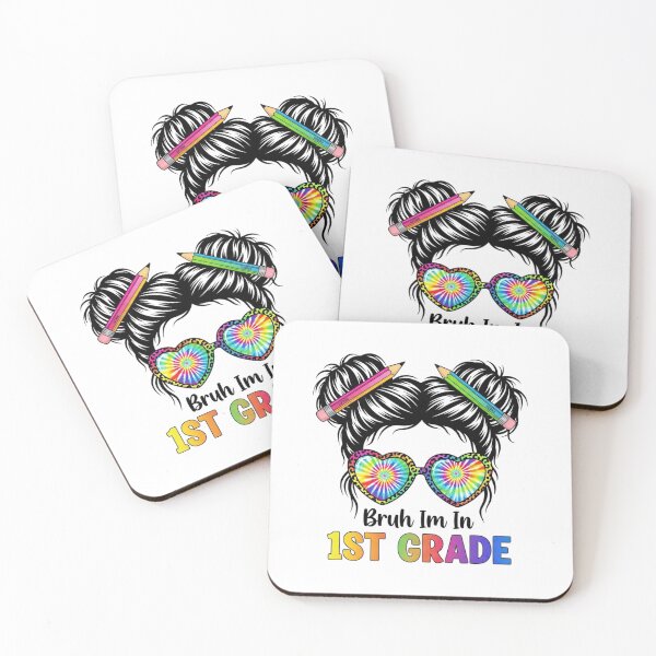 Item preview, Bruh I'm in 1st Grade Messy Bun First Day of School Girls designed and sold by MotivaChic.