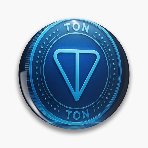 Item preview,  Neon Blue TON Coin designed and sold by TruthoverTrends.