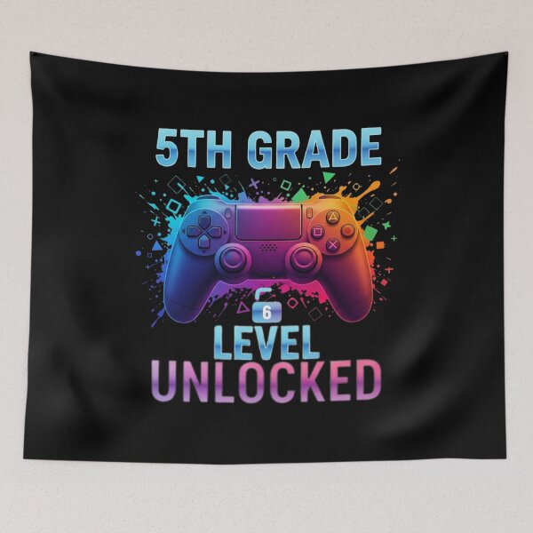 Item preview, Controller 5th Grade Level Unlocked Back to School Kids Boys designed and sold by MotivaChic.