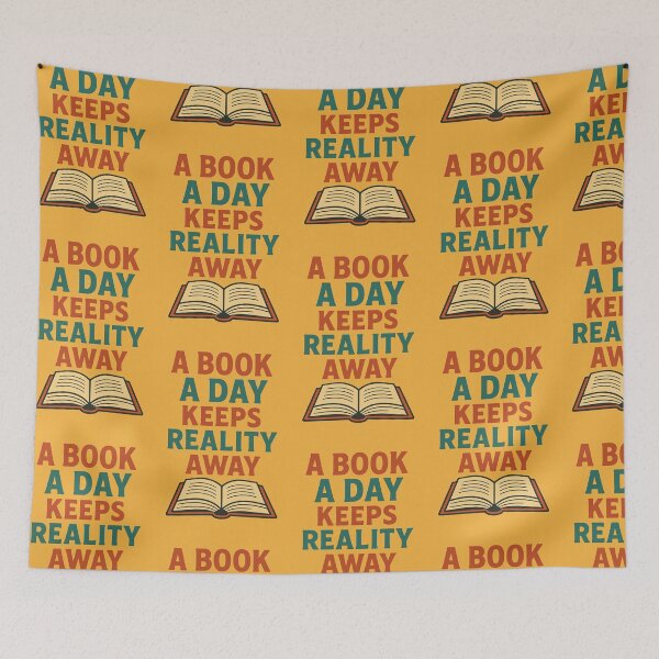 Item preview, A Book a Day Keeps Reality Away – Retro Typography Design designed and sold by Redloo.