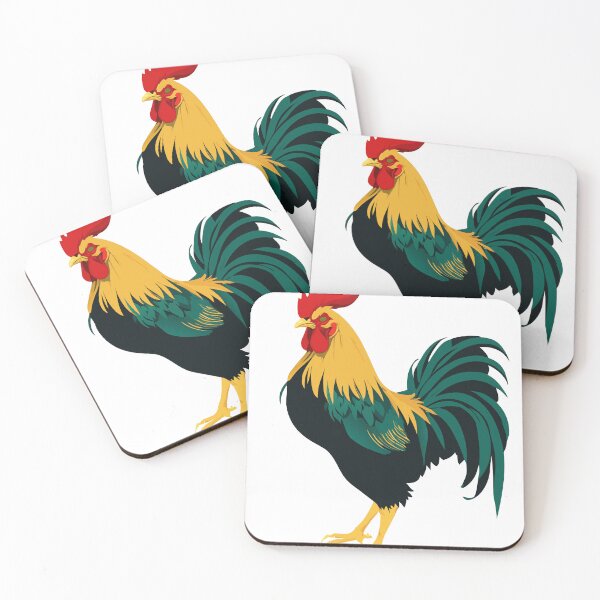 Item preview, Colorful Rooster Illustration | Farm Animal Art Print designed and sold by Royalsticker.