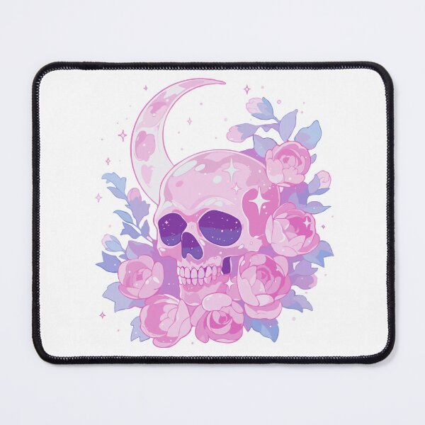 Item preview, Pastel Goth Skull with Crescent Moon designed and sold by craftyaliens.
