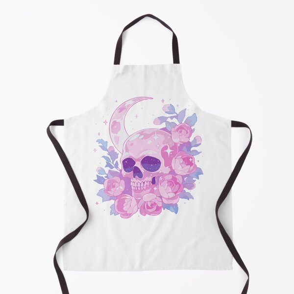 Item preview, Pastel Goth Skull with Crescent Moon designed and sold by craftyaliens.