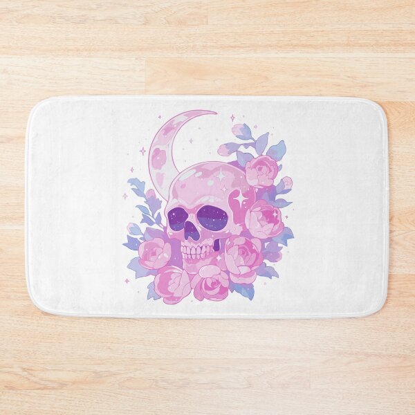 Item preview, Pastel Goth Skull with Crescent Moon designed and sold by craftyaliens.