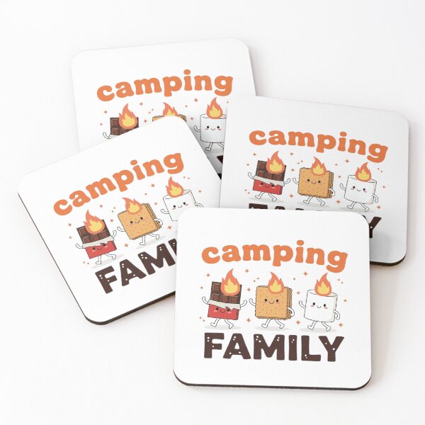 Item preview, Cute Camping Family Smores Chocolate Marshmallow Graham Cracker designed and sold by MotivaChic.