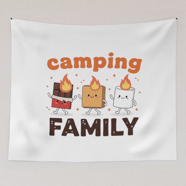 Item preview, Cute Camping Family Smores Chocolate Marshmallow Graham Cracker designed and sold by MotivaChic.