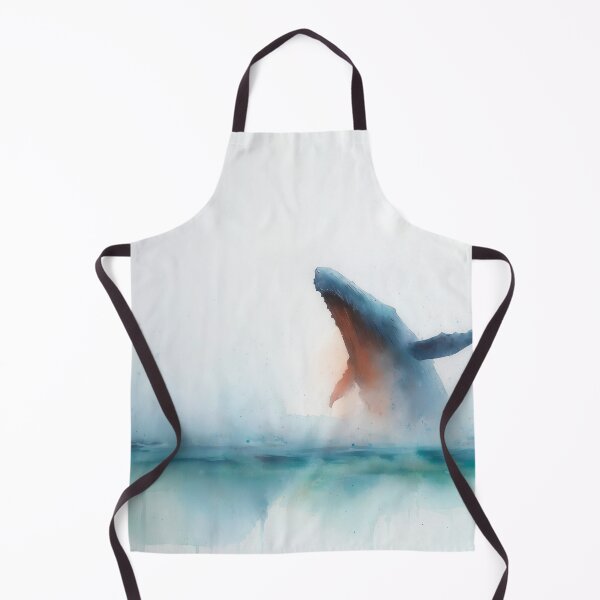 Item preview, Whale Breach in Mist – Minimal Watercolor Ocean Scene designed and sold by solynneart.
