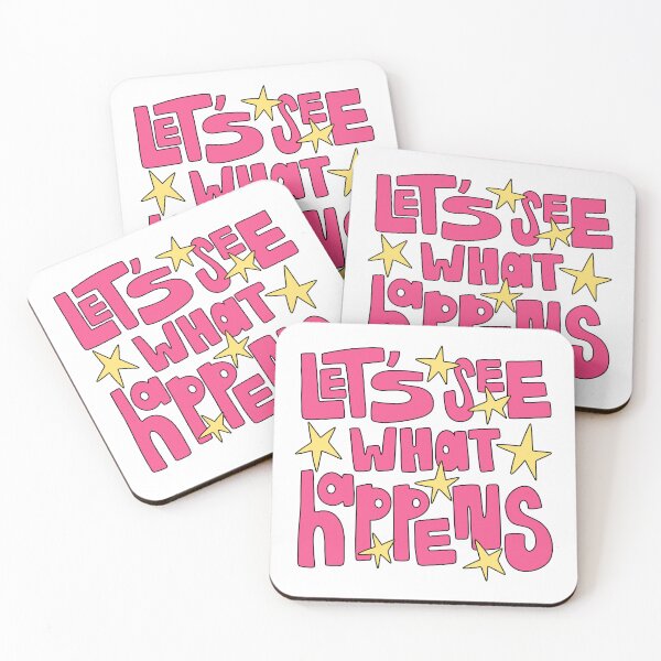 Item preview, Let’s See What Happens Pink Funky Letters designed and sold by GraceMakes03.