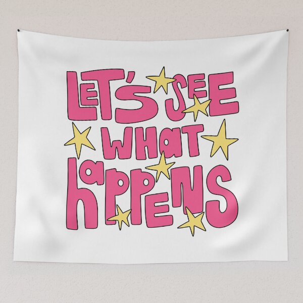 Item preview, Let’s See What Happens Pink Funky Letters designed and sold by GraceMakes03.