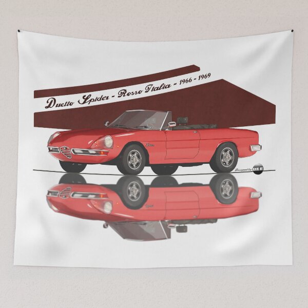 Item preview, Duetto Spider "Osso di Seppia" - Rosso Italia (1966–1969) - Italian Roadster Icon designed and sold by Azaziel.