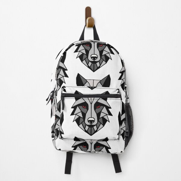 Item preview, Geometric Wolf Head with Red Eyes – Fierce Polygonal Animal Art designed and sold by AARTMUSE.