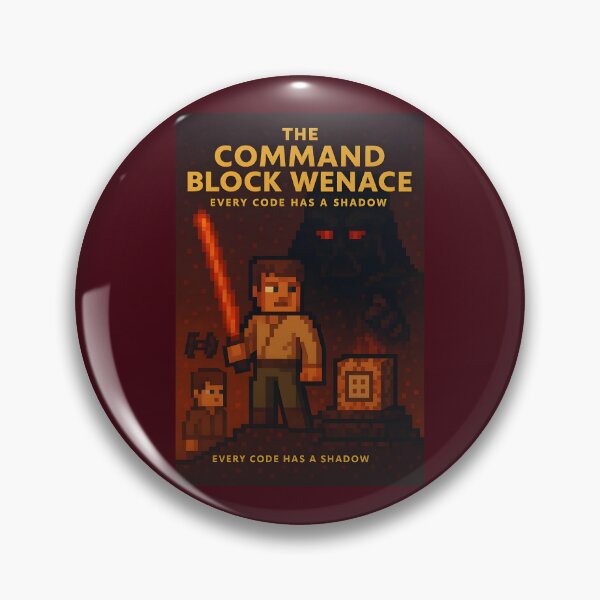 Item preview, THE COMMAND BLOCK MENACE – Pixel Movie Poster designed and sold by WhisperFrame.