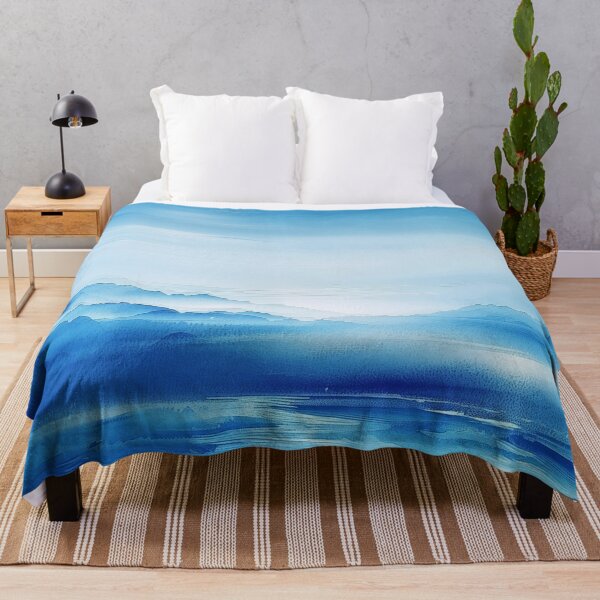 Item preview, Blue Mountain Layers – Minimal Watercolor Landscape designed and sold by solynneart.